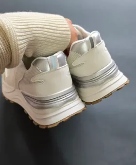 کفش راحتی سفید طوسی زنانه وارداتی k shoes