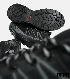 کفش کتانی مردانه و زنانه مشکی خاکستری Salomon Lab V.03 مدل 7218