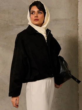 کت کراپ زنانه لوکه Lokke کد 00295 (مشکی)