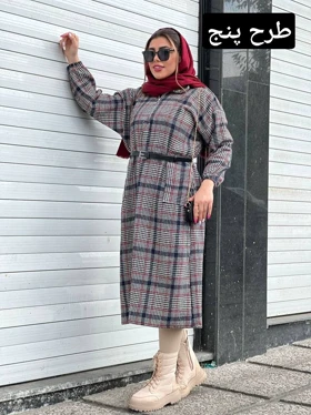 پیراهن پشمی جلو زیپ کد 1430