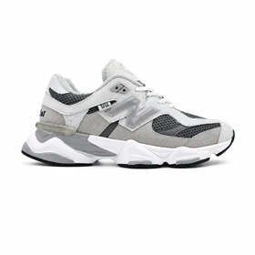 کفش و کتانی مردانه چرم طبیعی مدل نیوبالانس 9060 NEW BALANCE رنگ طوسی کد 4113