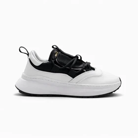 کفش کتانی برشکا راحتی مشکی سفید کد 295223