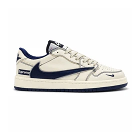 کفش و کتانی مردانه مدل نایک ترویس NIKE TRAVIS رنگ کرم سرمه ای کد 30956