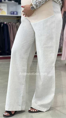 شلوار بارداری لینن ساغر