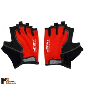دستکش بدنسازی کفی استپ دار ژله ای کد 652/8 (قرمز)