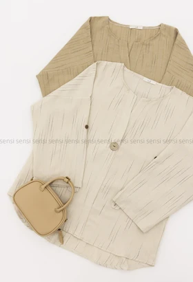 شومیز جلو بسته آبشاری کد1005488