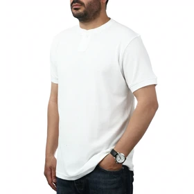 تیشرت آستین کوتاه یک دکمه مردانه سیزر مدل 15511242