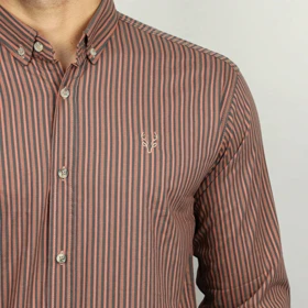 پیراهن آستین بلند راه راه مردانه برند مد مدل 14102011