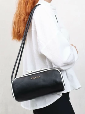 کیف دوشی زنانه مدل پرادا PRADA کد SH1502 (مشکی)
