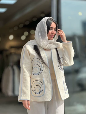 مانتو لینن طرحدار کد 850