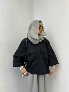 شومیز واکسی جیب‌دار
