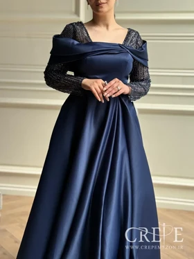 ماکسی ساتن بالاتنه سنگدوزی