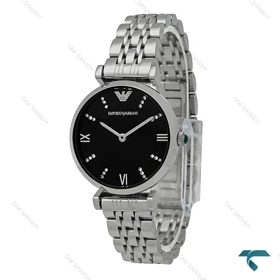 ساعت زنانه امپریو آرمانی سیلور صفحه مشکی Armani-7618-L
