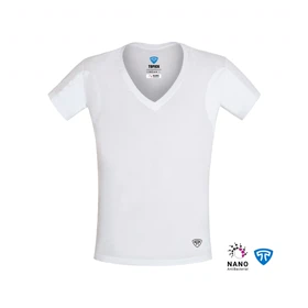 زیرپوش نانو آنتی باکتریال ضد تعریق یقه هفت باز مردانه سفید