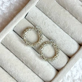 گوشواره خاویاری نقره ای