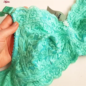 سوتین زنانه پانیذ سبز پسته ای مدل بدون فنر کد 66327