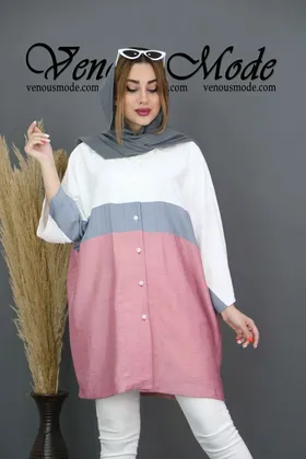 مانتو بابوس ترکیبی جلو دکمه