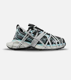 کفش کتانی مردانه مشکی طوسی آبی BALENCIAGA 3Xl Exteme Laces مدل 7757