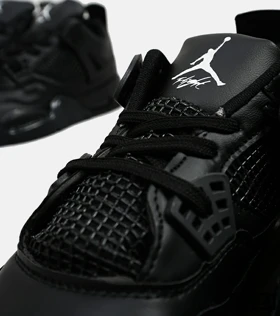کتانی ساق‌دار مردانه و زنانه مشکی Nike air jordan 4