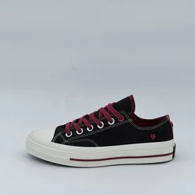 کانورس چاک لو مشکی زرشکی/ Converse Chuck Low Black Maroon a16577