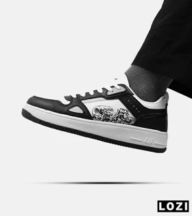 کفش کتانی مردانه مشکی سفید NIKE AirForce Draw