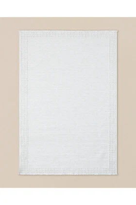 گلیم Pearly بافت دستگاهی English Home 120 × 180 - Ekru-Mavi-Turuncu