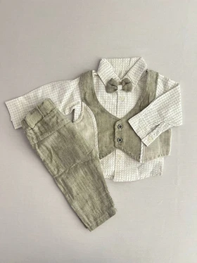 ست چهارتیکه بلوز و شلوار نوزادی ترک 7114