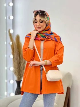 مانتو آستین پیله بغل سه دکمه