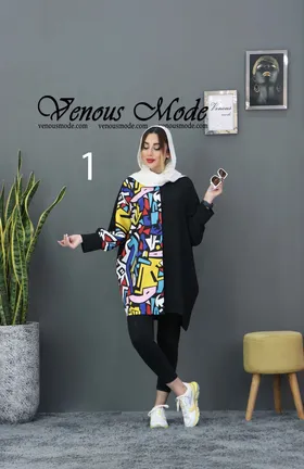 مانتو طرح دار ابروبادی