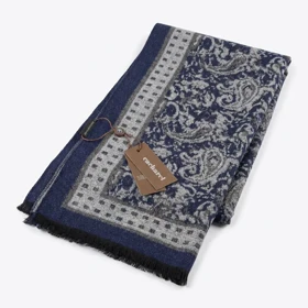 شال گردن موهر زمستانی طرح بوته و جقه برند Cacharel