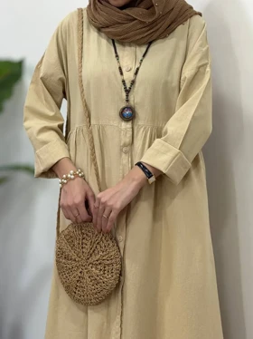 مانتو بلند لینن یاس 1(ایراد دار)