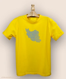 تیشرت مردانه و زنانه طرح نقشه ایران با اثر انگشت