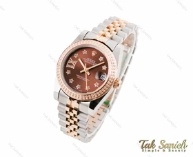 ساعت رولکس دیت جاست دورنگین زنانه Rolex-3258-L