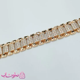 دستبند زنانه ژوپینگ مدل Rolex نگین‌دار کد 5991