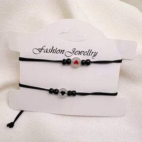 ست دستبند دو نفره کاپلی مدل «درخشش در تاریکی» | شب‌رنگ و فری‌سایز