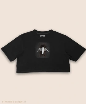 کراپ زنانه طرح متالیکا کد 924