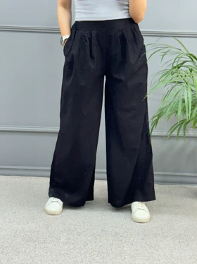 شلوار لینن مشکی