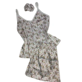 ست تاپ وشلوارک سه تیکه طرح پاندا