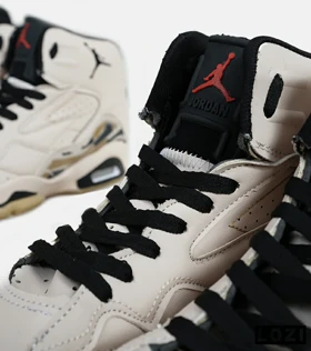 کفش کتانی ساق‌دار مردانه کرم Nike air jordan 6