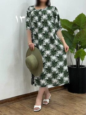 پیراهن بلند نخ پنبه دریا