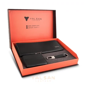 ست هدیه مردانه چرم یلسان رادمهر کد RDN-KIA-HRM-092 (مشکی)