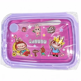 ظرف غذای کودک سانریو Sanrio مدل X-6018 فاقد BPA با طراحی فانتزی (یاسی-طرح لبوبو)