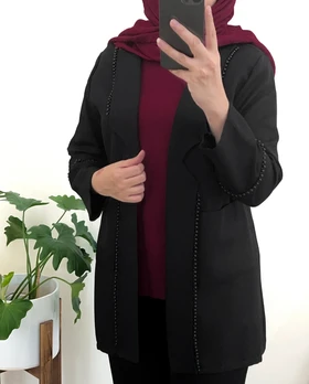 مانتو مروارید مزونی لمه