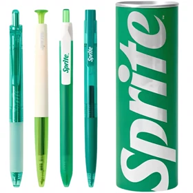 خودکار مشکی ژله ای کاکو KACO مدل Fun Sprite نوک 0.5 میلی متری ست 4 عددی