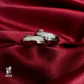 حلقه ست نقره زنانه ومردانه کدhsn1077