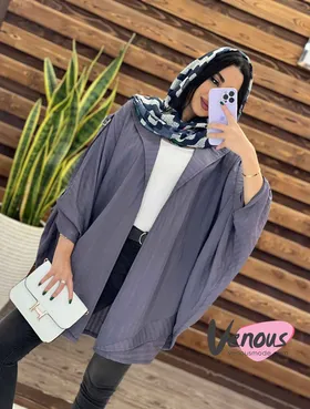 مانتو اطلسی سرشونه سگک