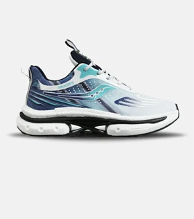 کفش کتانی سفید آبی Saucony Axon 3 مدل 7400