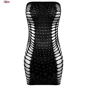 سرهمی فانتزی زنانه مدل نگین‌دار کد 4860-7121 رنگ مشکی