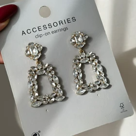گوشواره زنانه کریستالی زارا کد 1069