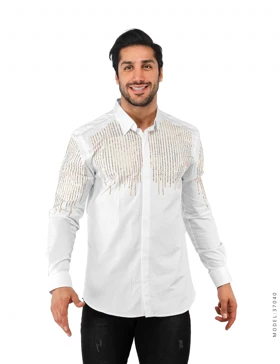 پیراهن مردانه نگین‌دار Versace مدل37040